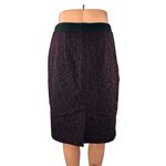 Ann Taylor LOFT Purple Floral Lace Zip Knee Length Straight Pencil Skirt Size 10 Photo 1