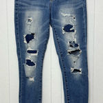 American Eagle  Outfitters Ripped Blue Skinny Jeans size 8 Regular Photo 0