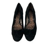 Sam Edelman Black Gold Trim Bow Faux Suede Pumps Heels Photo 1