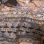 Ambrielle Curve 1X One Piece Swimsuit Strapless Shirred‎ Pattern Gray Photo 3