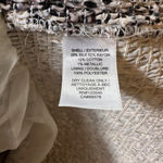 Intermix  Krissia Tie-Neck Smocked Blouse in Grey Size 6 Puff Sleeves V Neck Photo 5