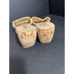 Mudd Y2K 2000s  cream cork wedge sandals iridescent sequin flower embroidered 10 Photo 8