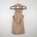 Naked Wardrobe NWT Tan In Knit For Love Open Back Sweater Size M/L Photo 5