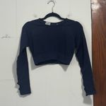 AYBL  Reflex Seamless Long Sleeve Crop Royal Blue NWT Large Photo 1