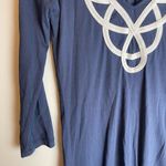 Lilly Pulitzer Blaire V-Neck A-Line Dress True Navy Size Nautical 3/4 Sleeves Photo 2