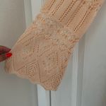 Peach Crochet Cardigan Orange Size L Photo 3