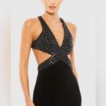 Mac Duggal  68166 Black Floral Sequined Crisscross Bodice Gown‎ Size 2 NWT Photo 3