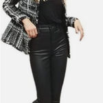 EXPRESS 90's High Rise Skinny Vegan Leather Pants in Black Size 4 Regular Photo 0