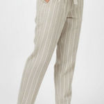 Beach Lunch Lounge Linen Blend Giavanna Sailing Tan & White Pants XS Photo 0