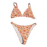 SheIn Orange & Red Floral Bikini Size M Photo 2