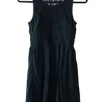 American Eagle  Black Lace Back Fit & Flare Sleeveless Mini Dress Photo 1