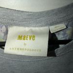 Maeve Anthropologie Floral Puff Sleeve Top Size Small Gray Mixed Print Blouse Photo 2