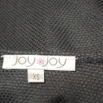 Joy Joy  Black Textured Sleeveless Lattice Blouse Size XS Photo 4