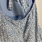 Princess Polly  Grasby Mini Dress Blue Floral Back Cutout Cottagecore Milkmaid 4 Photo 9