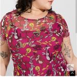 Torrid  Warner Bros Looney Tunes T-Shirt Mini Mesh‎ Yoke Dress size 0X Photo 2