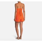 Abound NWT  Romper Lace Up Back Shorts Pockets Summer Orange Fluro Size Small Photo 1