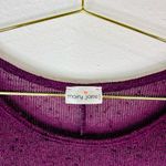 Mary Jane Women's Purple Knit 3/4 Sleeve Top Small Lightweight Casual Chic Photo 3