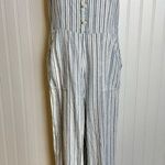 Old Navy linen blend cami jumpsuit striped size small C2 Photo 1