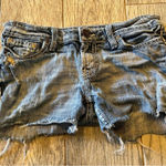 BKE Sabrina Buckle Short Shorts 26 x 3.5 Daisy Dukes Denim cut off Distressed Photo 0