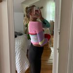 Boutique Colorful Sweater Open Knit Photo 1