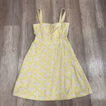 Diane Von Furstenberg  Women's‎ Luxe Lace Up Henna Diamonds Dress Yellow Size 6 Photo 2