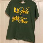 Corona La Vida Mas Fina Graphic T Shirt Large Green Short Sleeve Flowers NWOT Photo 0