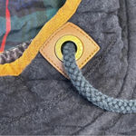 E.Land Club Quilted Logo Hoodie Women XS Varsity Long Sleeve Preppy Navy Blue. Blue Photo 3