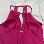 Raisin's  Plus Size 22W Pink Keyhole High-Neck One-Piece Swimsuit New Photo 4