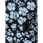 Japna Francesca's  Skirt size Medium black white floral faux button flare aline Photo 2