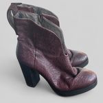 Free People Carrera Woven leather side zip ankle boots size 38 ladies gothic Photo 0