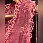 Johnny Was  Quynn  pink embroidered Floral eyelet  Tank Top Photo 8