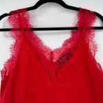 Lulus Red Lace Trim V Neck Cami Tank Top Camisole Size M Holiday Valentines Photo 6