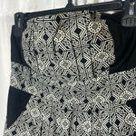 Rhapsody  Geometric Bohemian Mini Dress Size L Smocked Boho Chic Photo 6