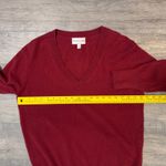 Chico's Black Label‎  V-Neck Cashmere Sweater Womens Small Brick Red Quiet Luxury Photo 5