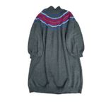 Lane Bryant  Turtleneck Fair Isle Sweater Dress Gray Pink Aztec Plus Size 26/28 Photo 2