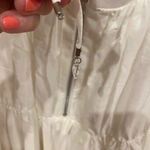 NEW Area Crystal Trim Poplin Dress Size Small White Photo 4