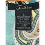 5th & Love 5th Love Large Turquoise Lime Green Black Printed Boho Dress Summer Vacation Photo 8