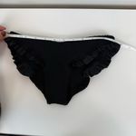 Hunza G Tracey Frill Bikini Bottoms Black OS Onesize Women's Swim Swimwear Size undefined Photo 3