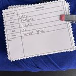 Talbots Womens Shirt Size Large Royal Blue Casual Comfy Knit Pleated Deep V Neck Photo 8