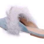 NEW Joe's Angelique Faux Fur Mule Blue 8 Photo 2