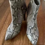 Carlos Santana  Grey snakeskin Tibbie ankle boots Photo 0