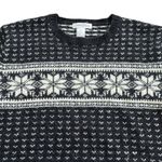 Christina Nordic Fair Isle Christmas Wool Knit Gray Sweater Size M Holiday Size M Photo 2