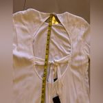 Lulus  dress small NWT made with love Low Round neck Open Back waistline White Photo 15