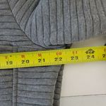 Simply Southern  Sweater Womens Large 1/4 Snap Pullover Gray Blue Ribbed Photo 5