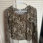 Orange Kiss Leopard Print Long Sleeve Top Photo 0