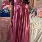 Pink Lily Pink Metallic Maxi Dress Photo 0