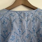  Embroidered Top Blue Size 4 US 0 Chicos Photo 7