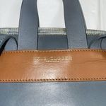 Kelsi Dagger KELSI‎ DAGGER Brooklyn Blue Brown Leather And Canvas Backpack Photo 2