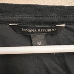 Banana Republic  Slub Black Dual Linen Short Sleeve Shirt Crew Neck Size Medium Photo 2