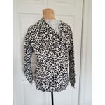 Treasure & Bond  Lightweight Knit Leopard Print Pullover Hooded Top Womens Sz XXS Photo 2